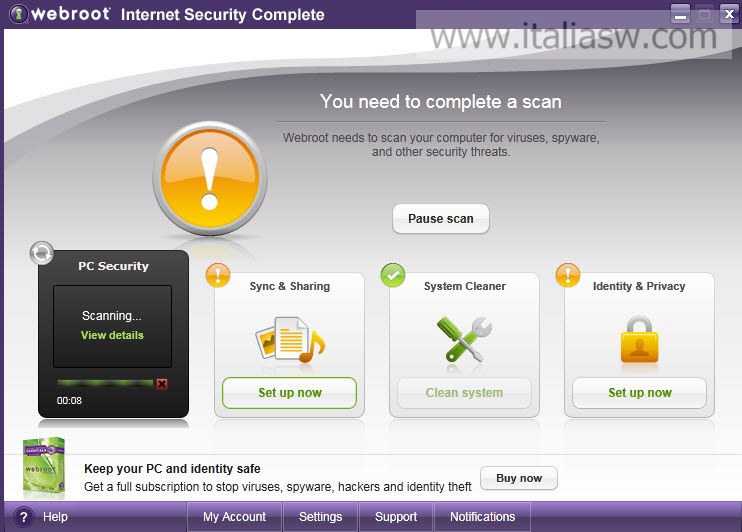 webroot security complete key
