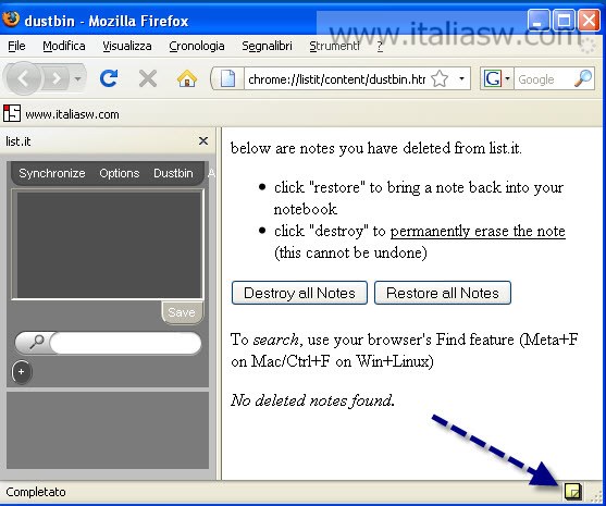 list.it - note taking da Firefox