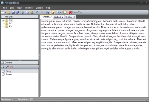 Notepad Tabs