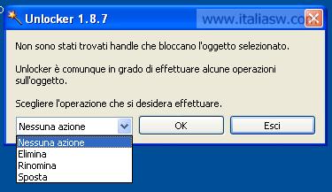 Unlocker - Opzioni