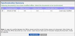 Zoho Writer Offline - 05 - Synch