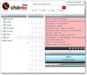 chilirec - registrazione