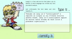 lang id - inserimento testo italiano