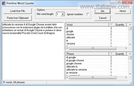 Screenshot - Primitive Word Counter