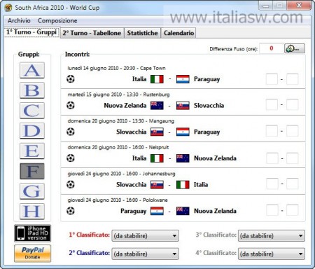 Screenshot - Programma Mondiali