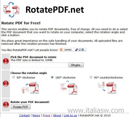 Screenshot - RotatePDF.Net