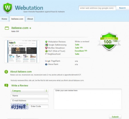 Screenshot - Webutation