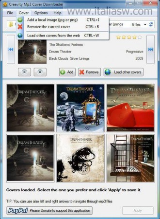 Screenshot - Creevity Mp3 Cover Downloader - 01