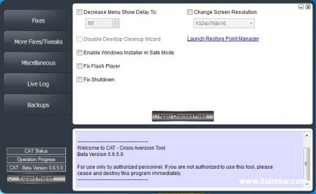 Screenshot - CAT Crysis Aversion Tool - 02